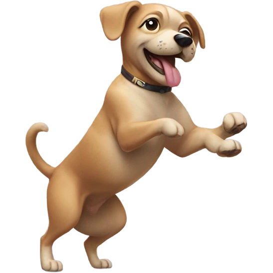 A dog dancing emoji