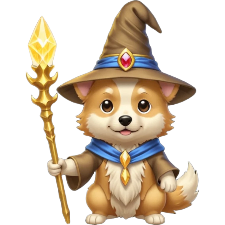 Dog wizard emoji