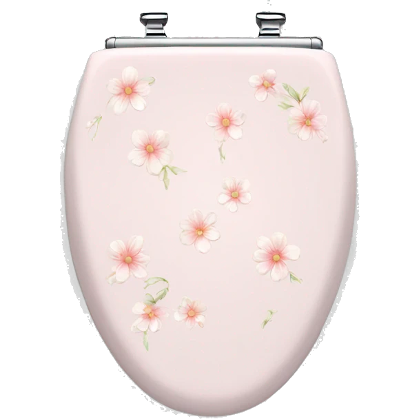 Light pink floral toilet seat  emoji