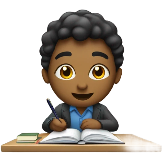 student studing emoji