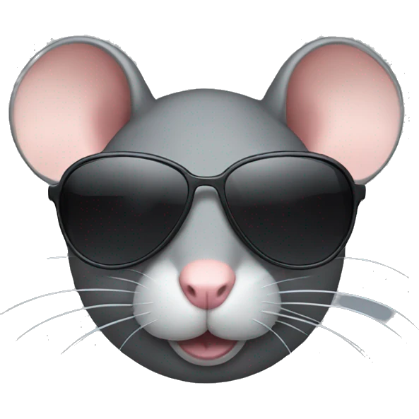 rat with sunglasses  emoji