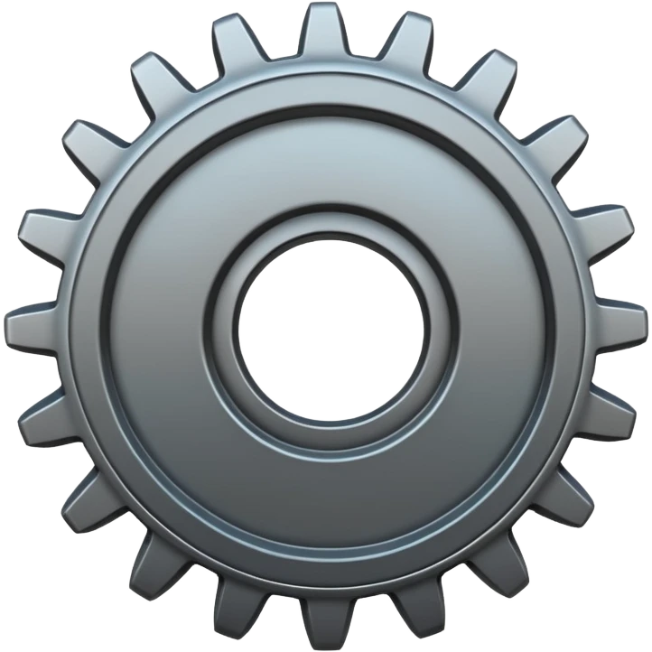 generate a very realistic steel gear emoji