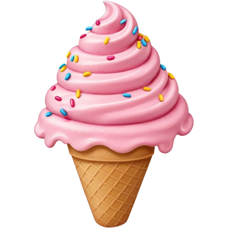 strawberry ice cream emoji