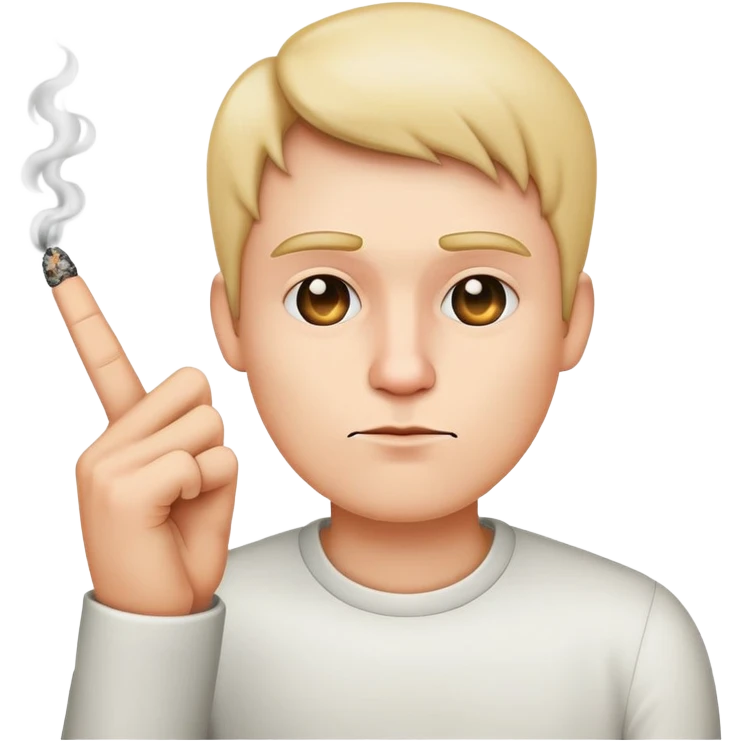 Smoking emoji wit middle finger  emoji