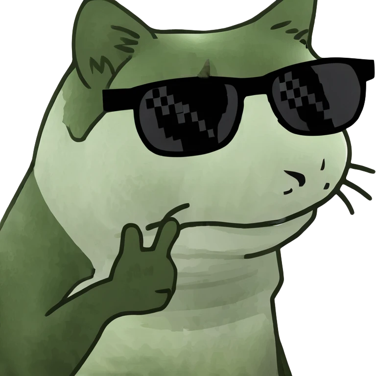 Cat with sunglasses emoji