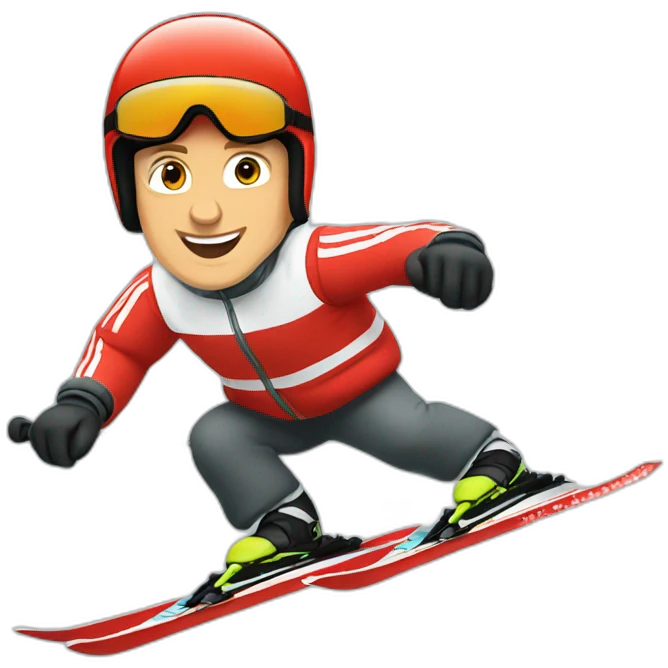 Michael Schumacher skiing emoji