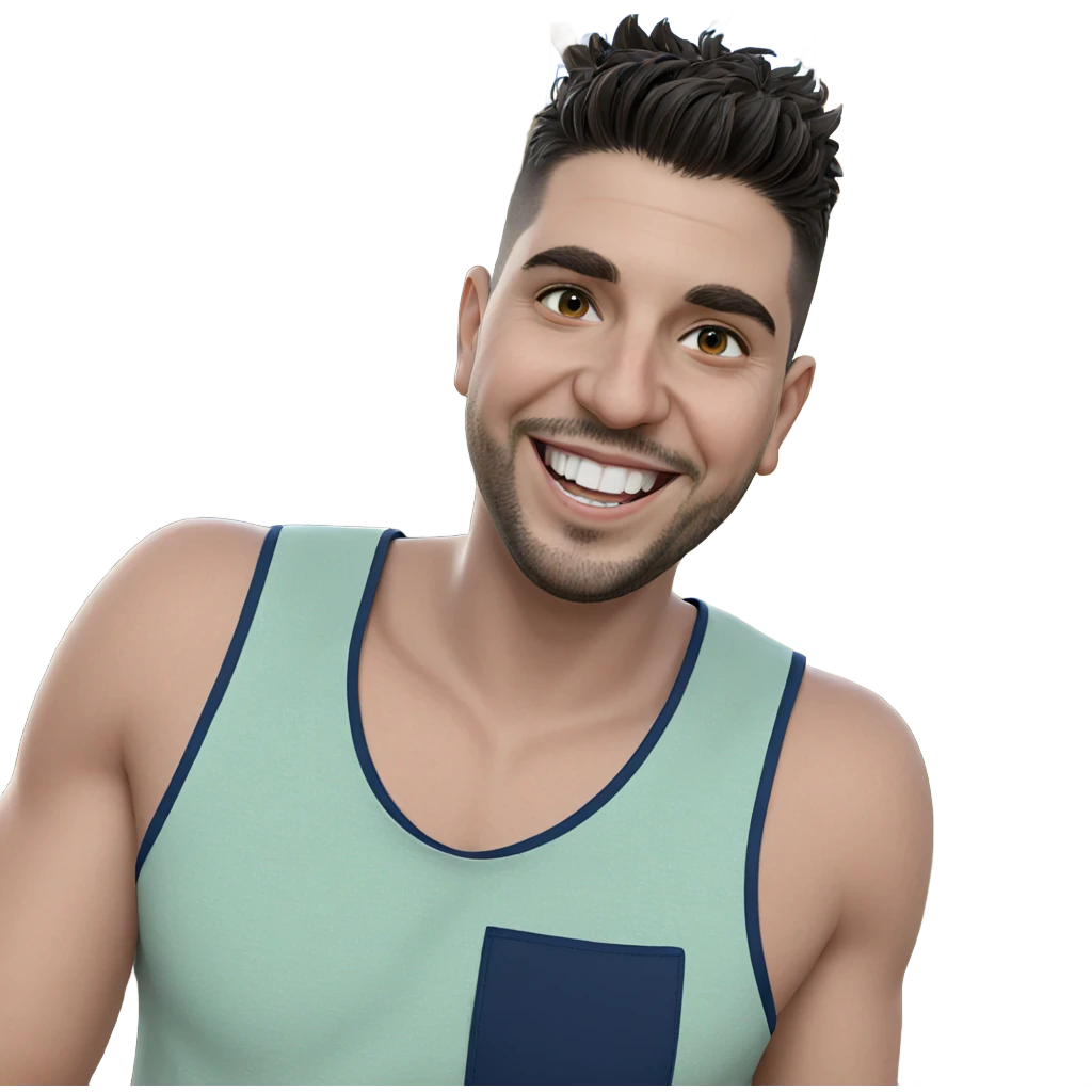 smiling boy in outdoor setting emoji