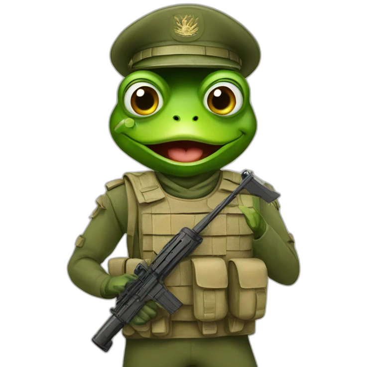 Frog soldier israel emoji