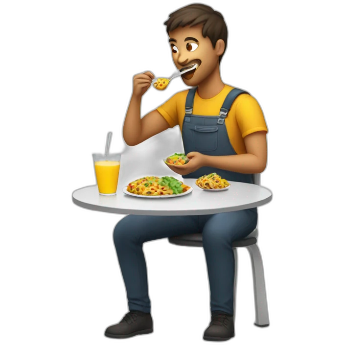 software engineer eating emoji