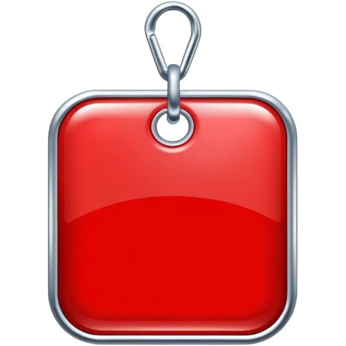 glitter red tag emoji