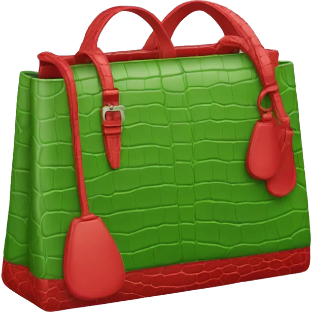 Cocodrile Handbag in red emoji