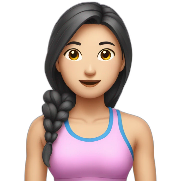 Gym Asian girl emoji