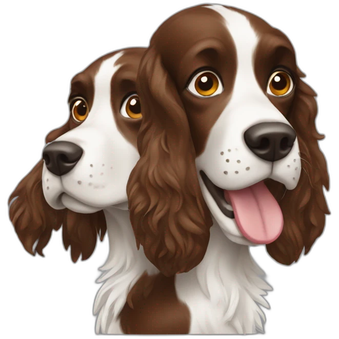 Springer spaniel woman and man emoji