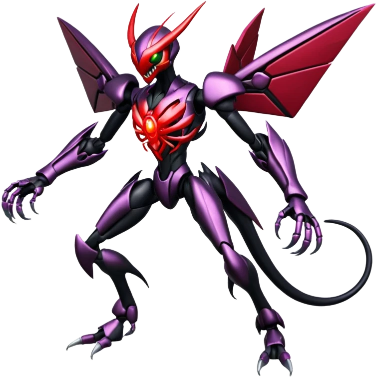 Venom-Cyberbug-Genesect-Vikavolt-Darkrai-Scizor-fusion, full body emoji