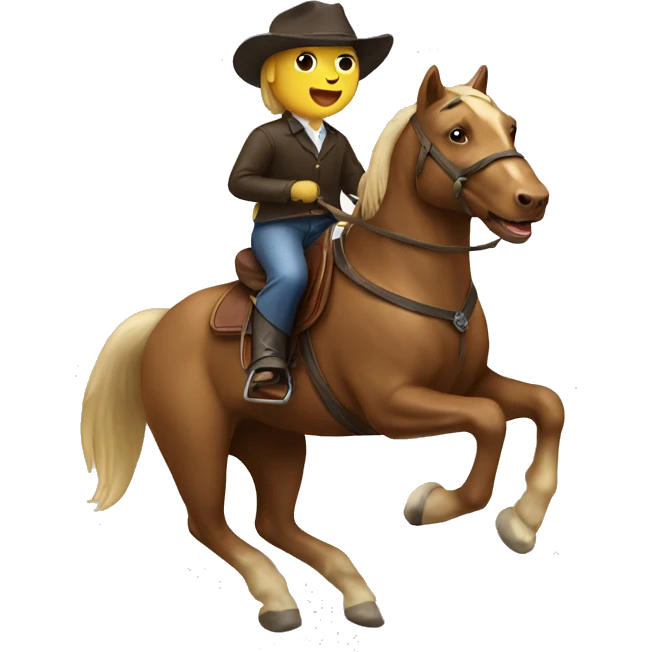 labrador riding a horse  emoji