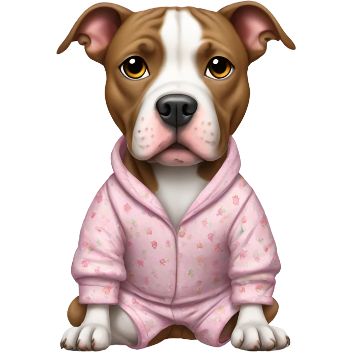 Pit bull in pajamas emoji
