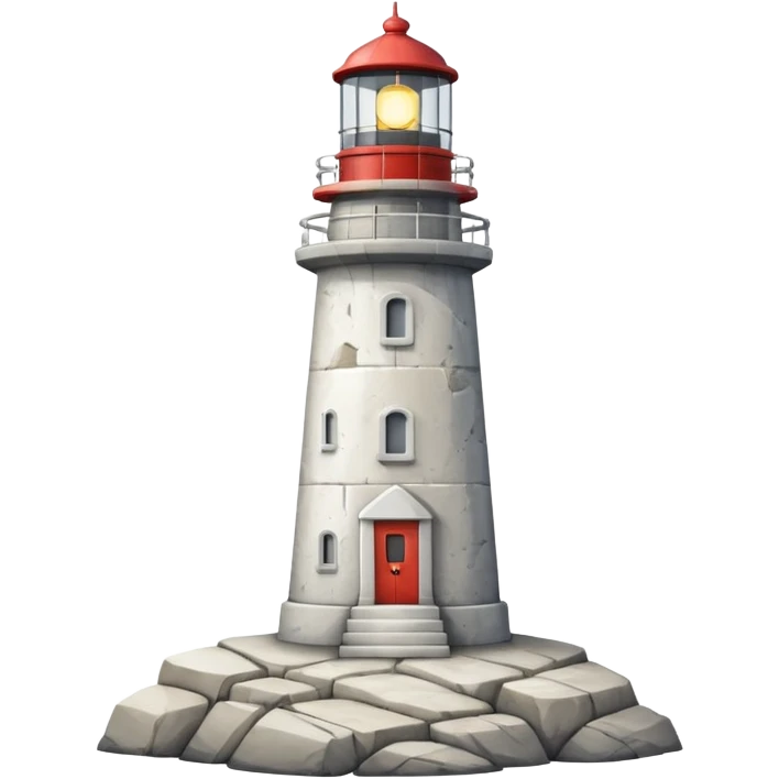 A light house with the number 7 on it emoji
