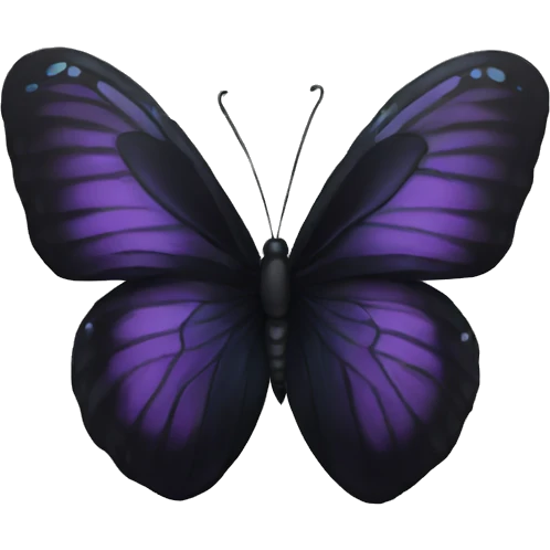 Butterfly black heart emoji
