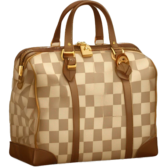 beige checkered louis vuitton tote emoji