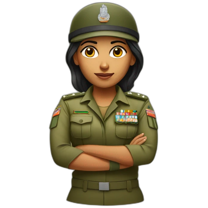 indian army woman soldier emoji
