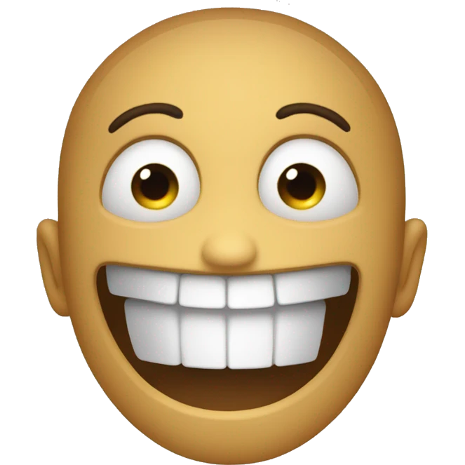 Smiling but hiding inner panic emoji
