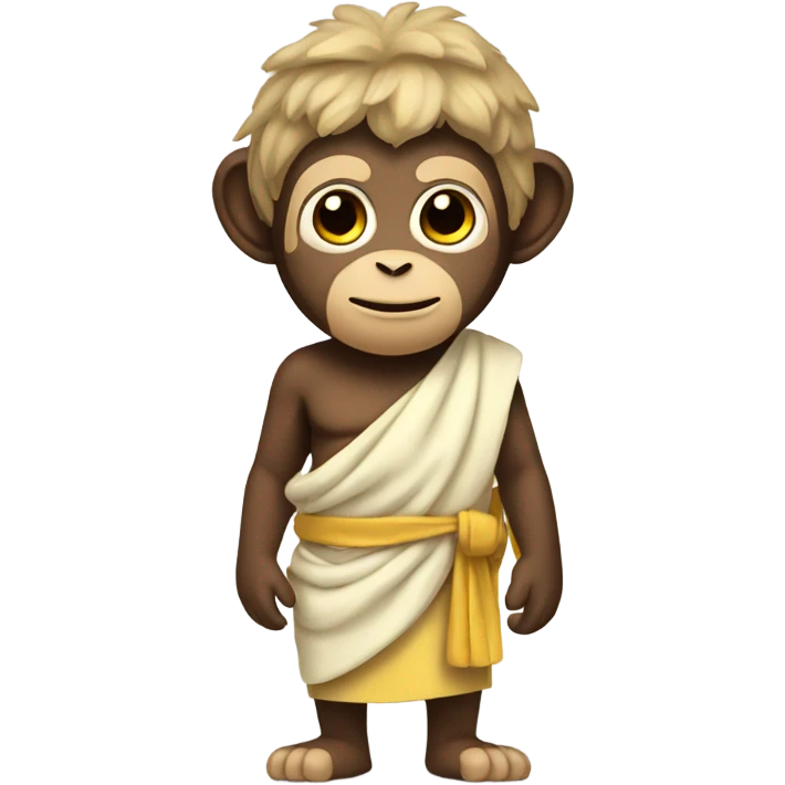 Monkey wearing a toga emoji