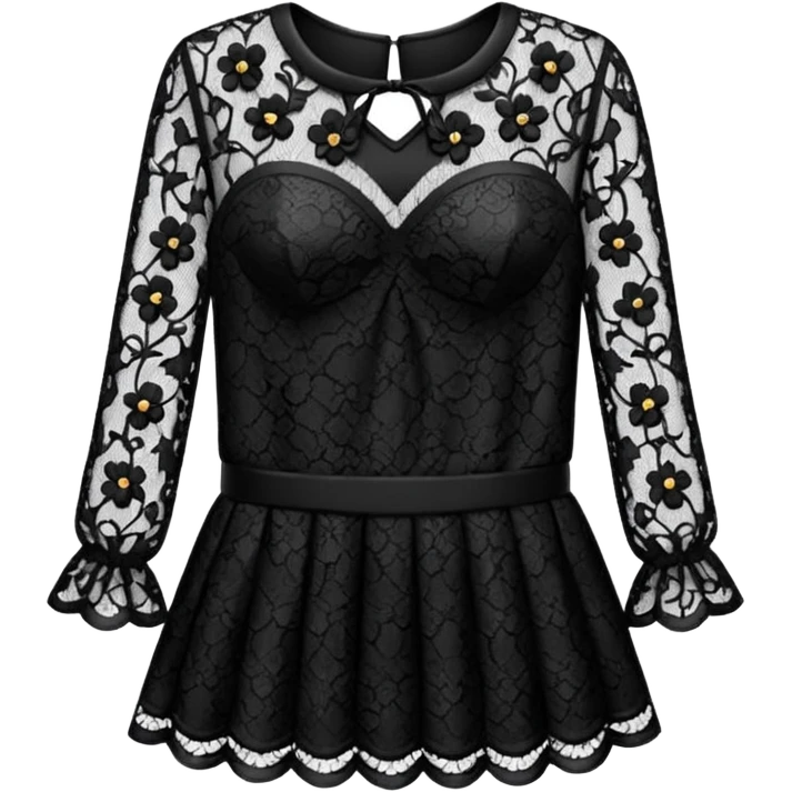 black Lace Clothing emoji