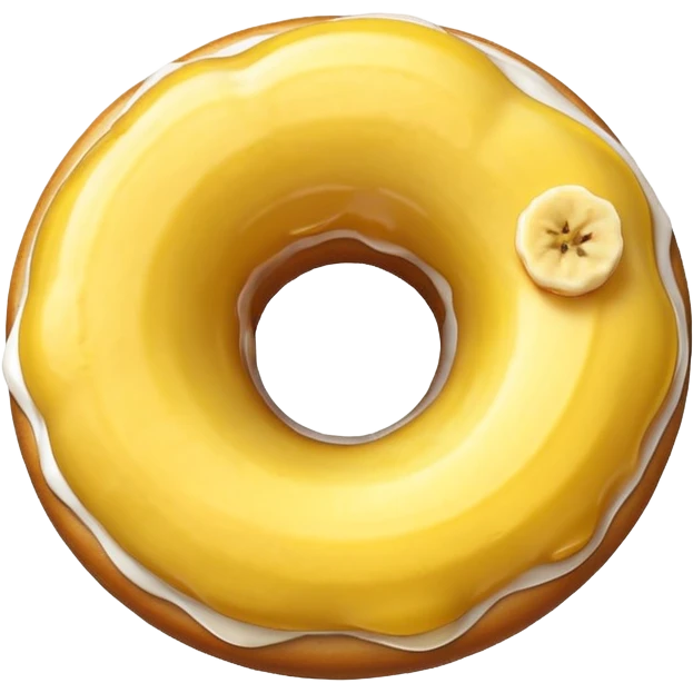 A banana in a donut emoji