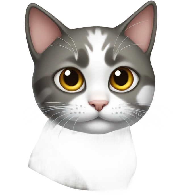 Cat with a White emoji