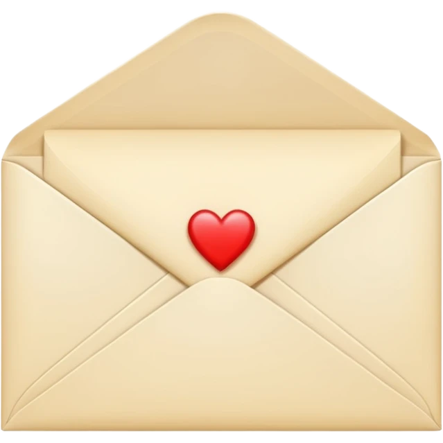 Light cream color The envelope of the romantic  Letter emoji