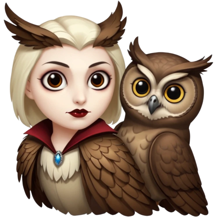 Vampire with owl emoji