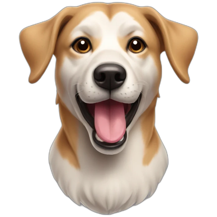 a indian dog face with tongue out emoji