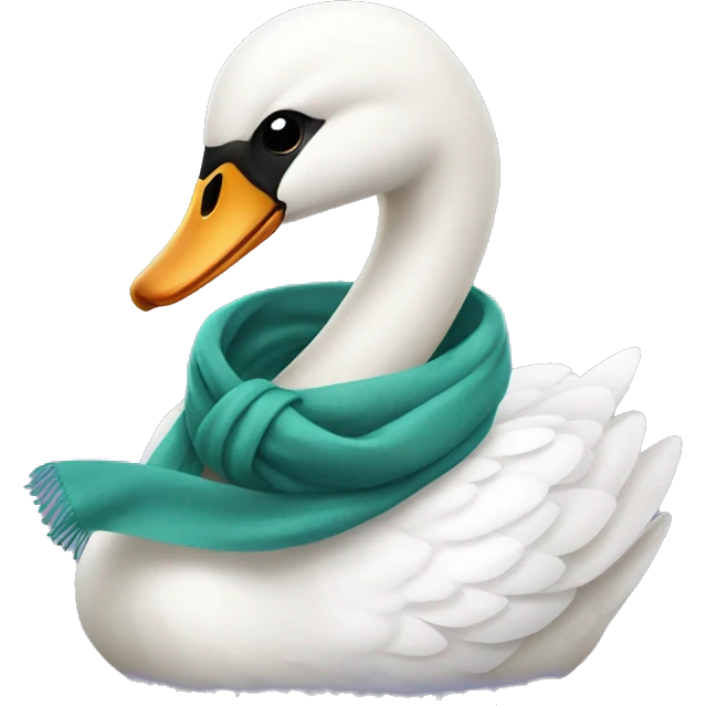 swan with a scarf emoji