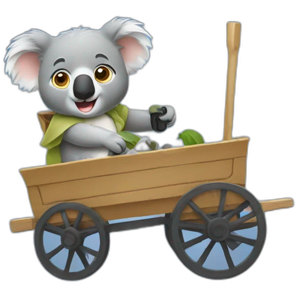 koala driving a cart emoji