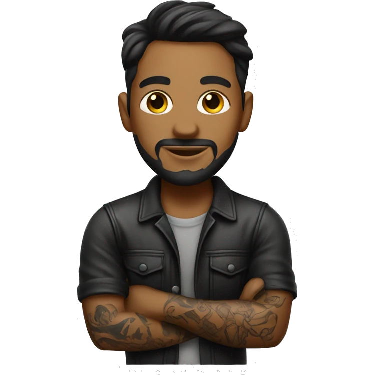 male tattoo artist with leather boots emoji