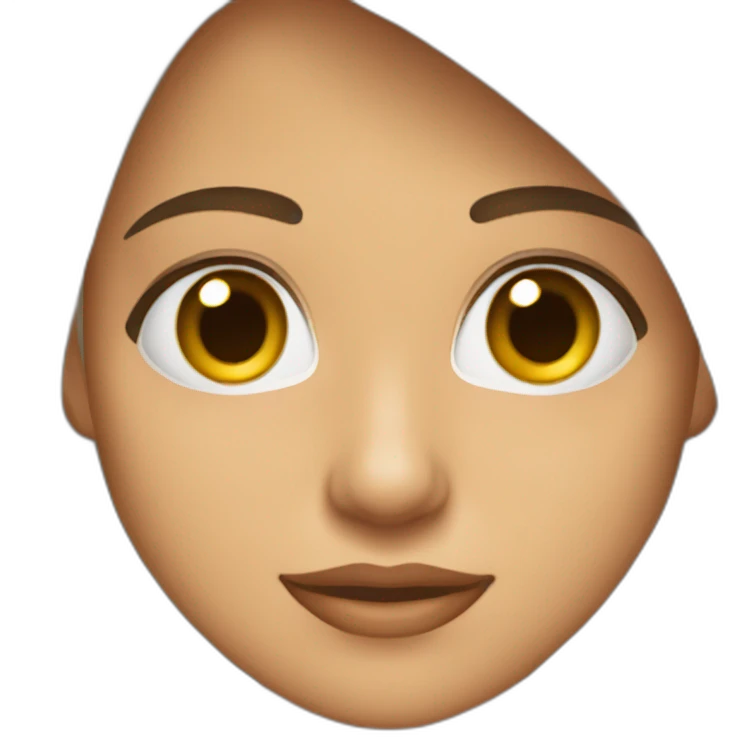 Chica pelo marrón de largo mediano, delgada, ojos claros y runner emoji