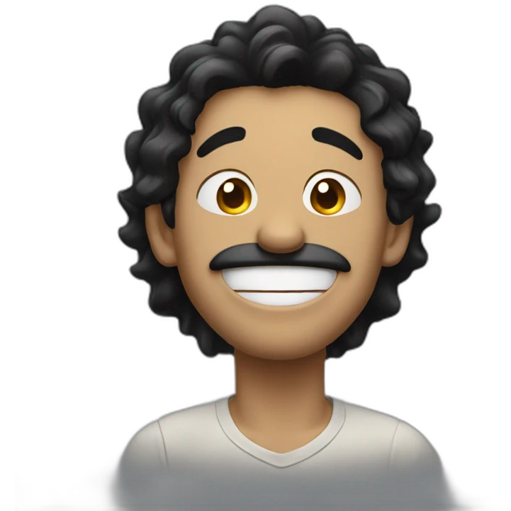 white man with black hair laughing with tears bursting of his eyes emoji