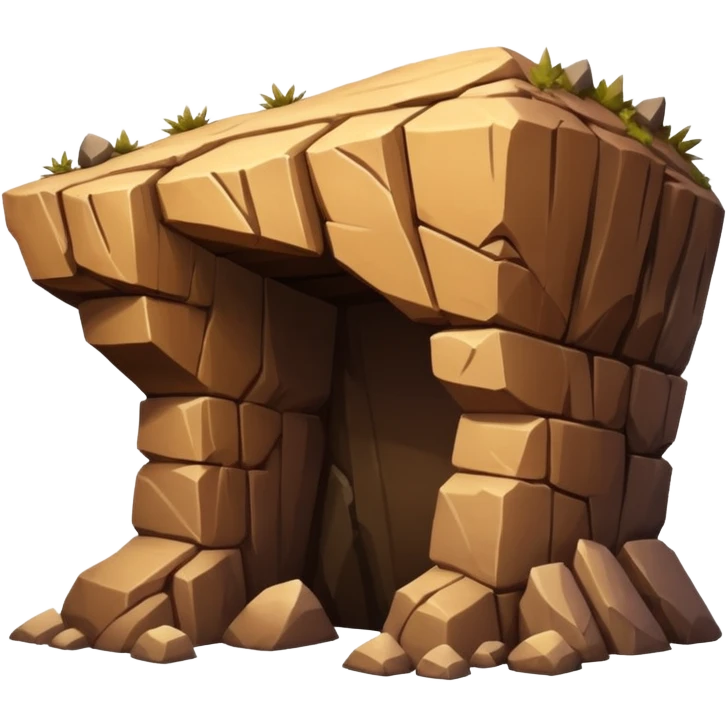 rock overhang , shelter. emoji