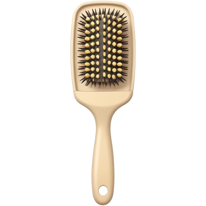 Beige hair brush emoji