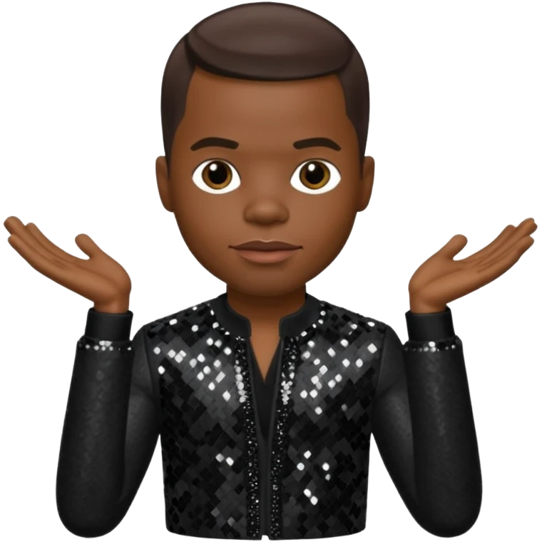 Kirk Franklin with dark brown hair, black sequin outfit  emoji