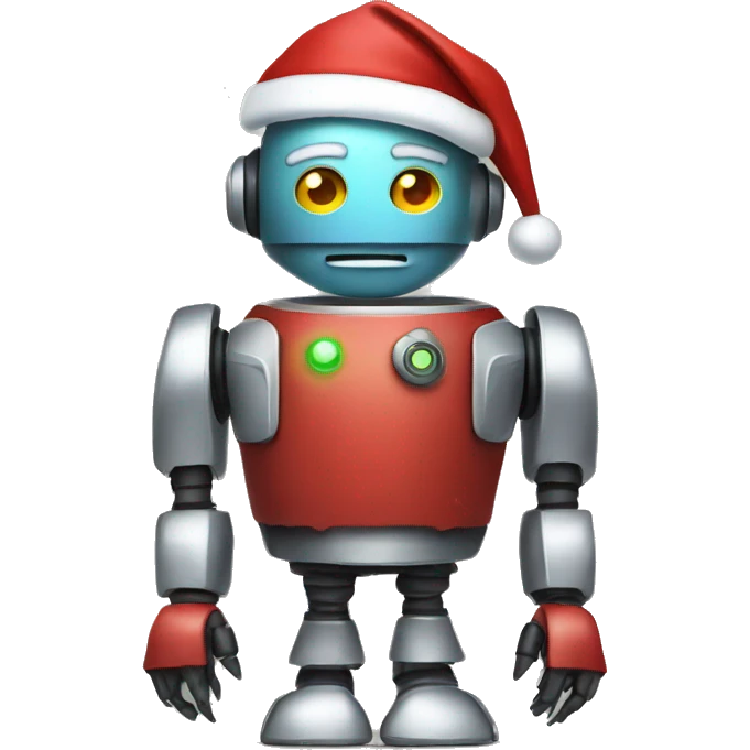 Santa as a robot emoji