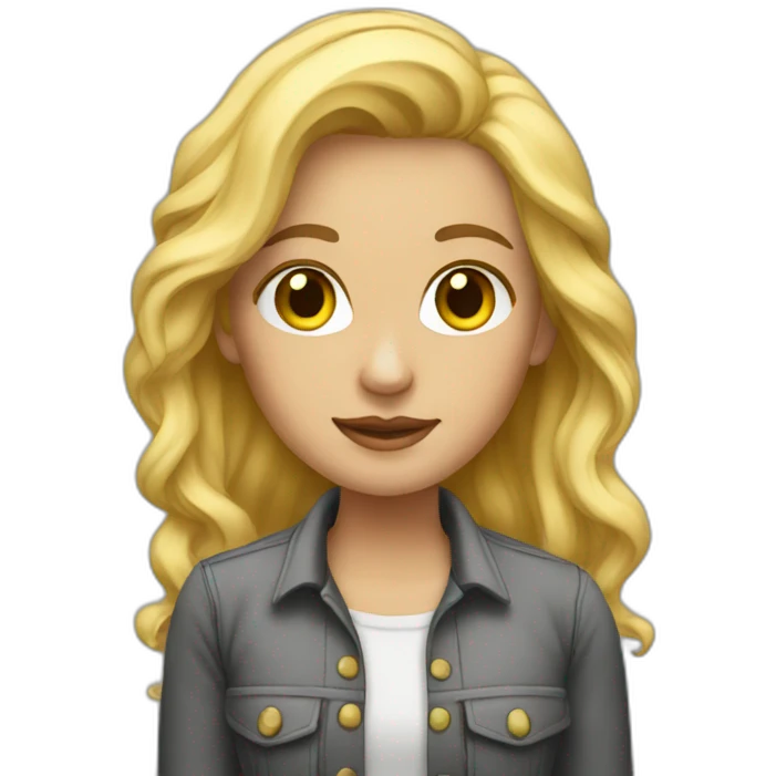 Blonde artist painter emoji