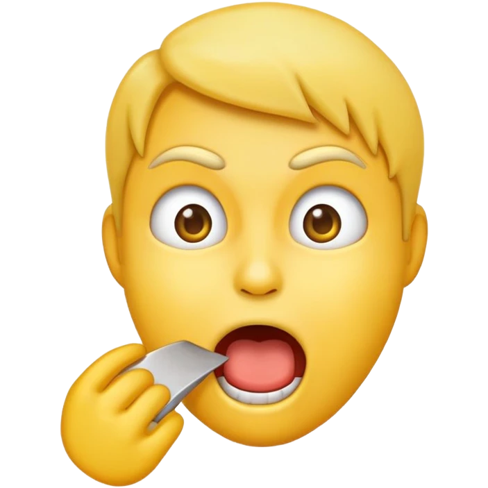 Typical emoji style, hungry emoji