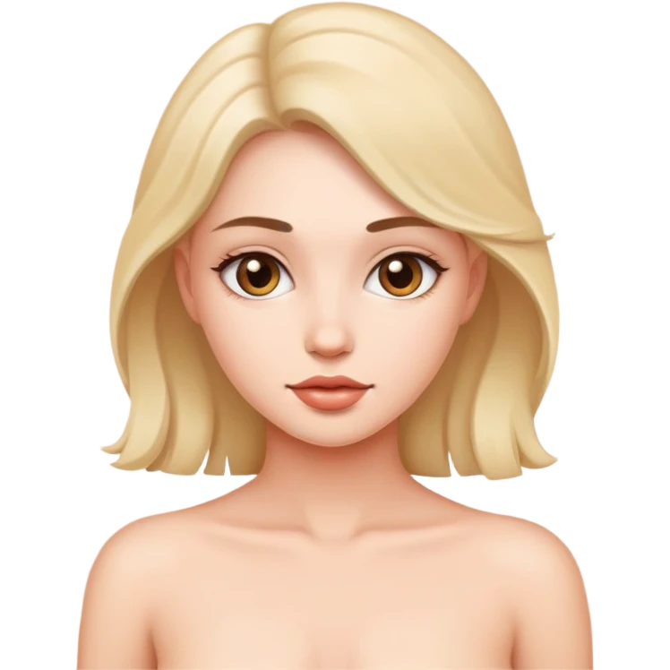 Красивая обнаженная девушка emoji