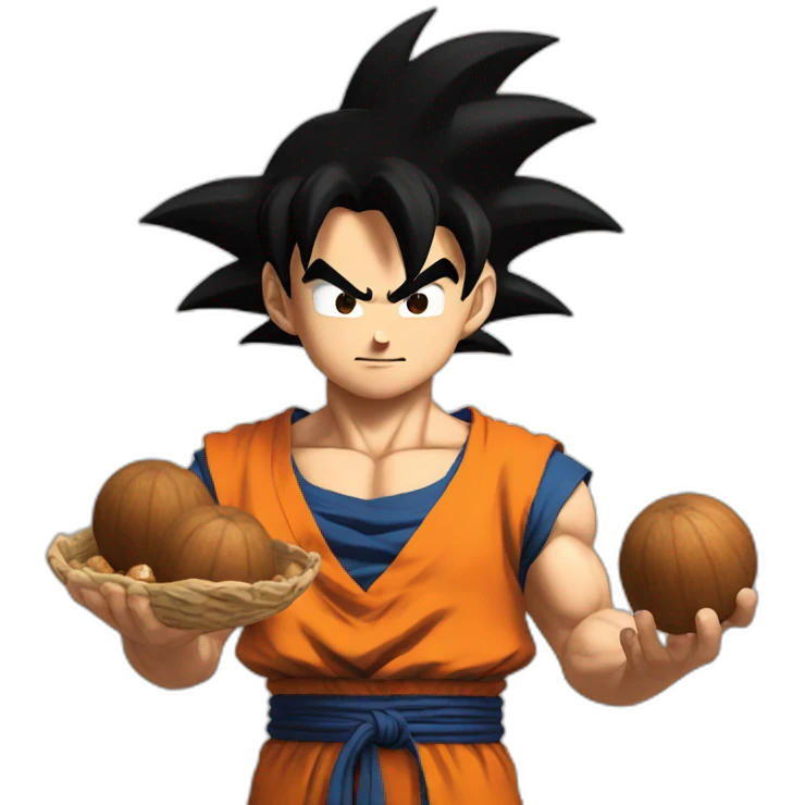 goku holding nuts emoji