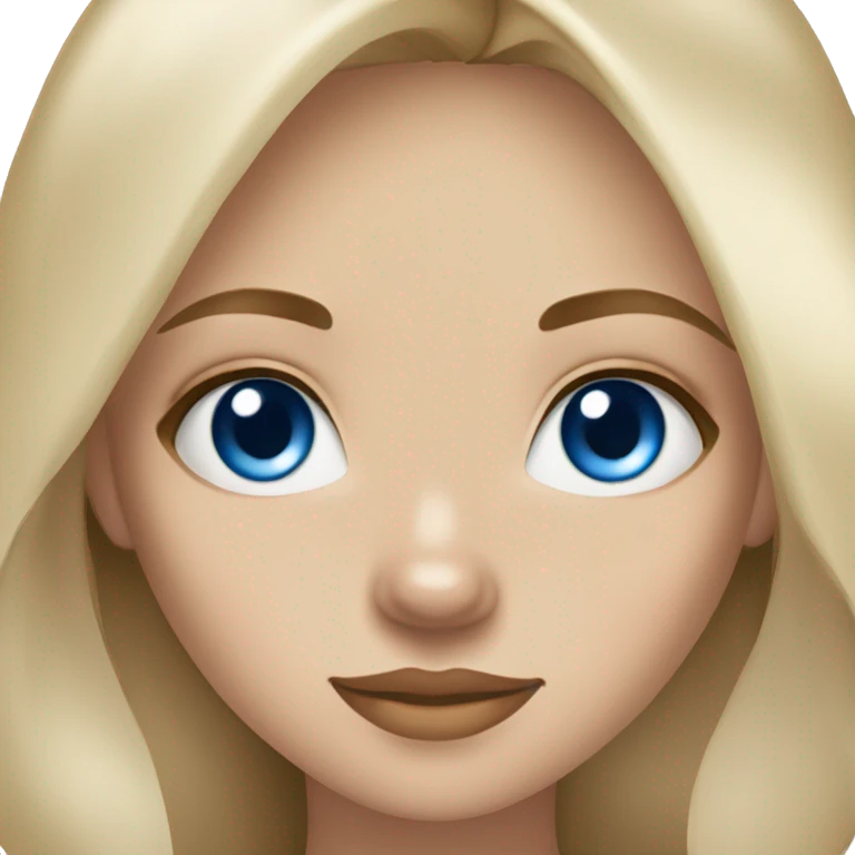 Blonde girl with hazel eyes and mildly tan skin with a blue eyes husky  emoji