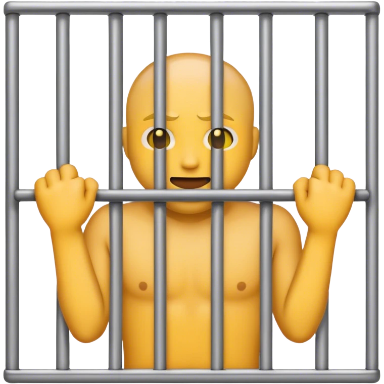 Emoji behind bars emoji