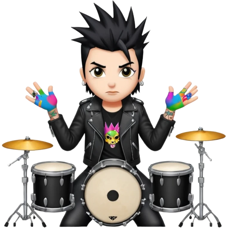 drummer punk animal emoji