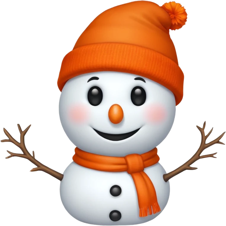 snowman with orange hat  emoji