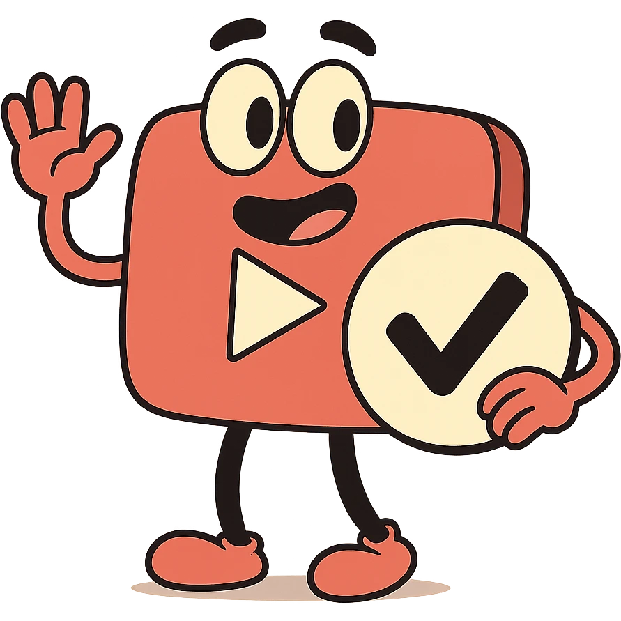 YouTube verification checkmark icon, minimalist, flat design, red and white, digital style emoji
